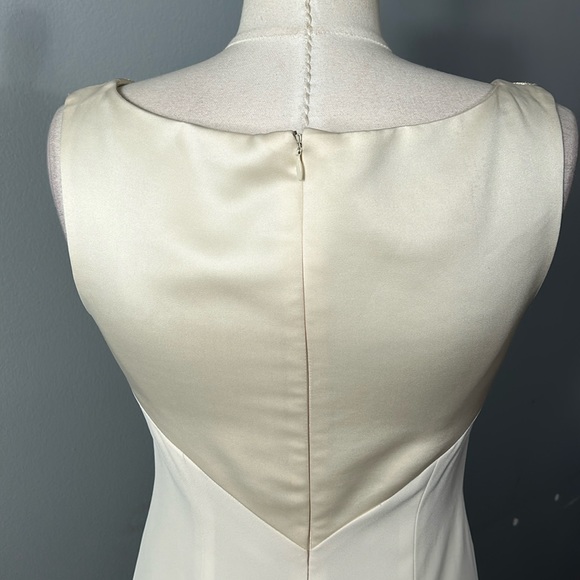 Vintage Cache 60s style Embroidered Rhinestone Bow Maxi Sleeveless Dress sz 6 - Picture 7 of 13